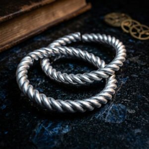 Tribal Twisted Silver Bangles |  Traditional Adivasi Kada Set