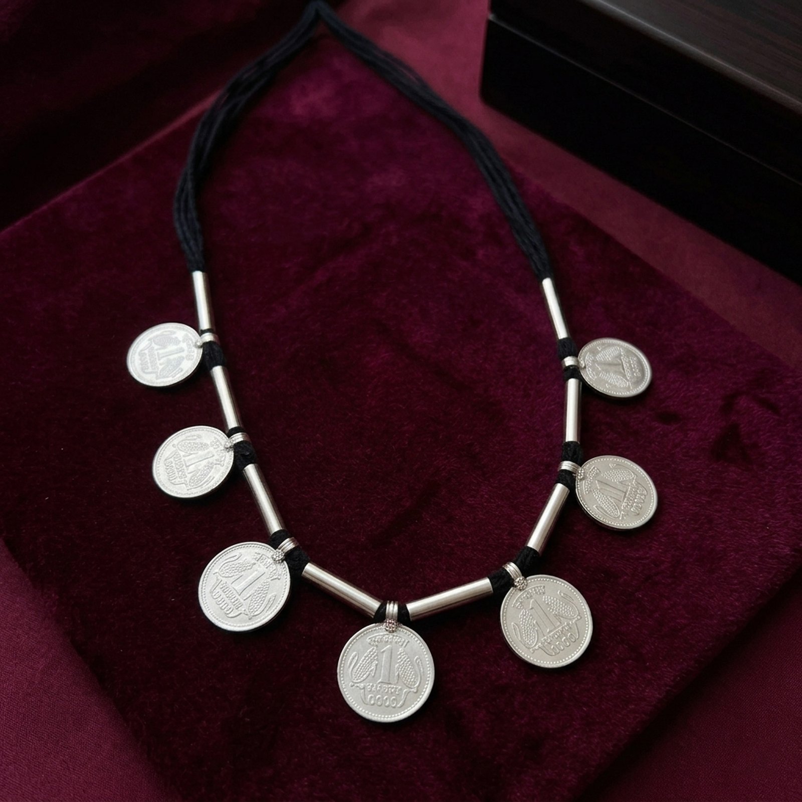 Tribal Rupiya Mala Necklace |Tribal Coin Necklace - Image 5